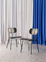 EIERMANN SE68 chair - stained Black/chrome frame