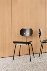 EIERMANN SE68 chair - stained Black/chrome frame