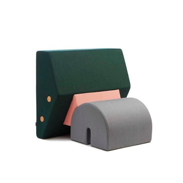 KEYSTONE lounge chair - Green/Pink/Grey