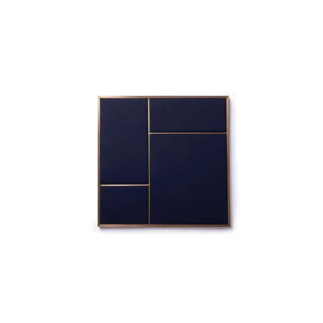 NOUVEAU PIN - Medium - Brass - Navy Blue