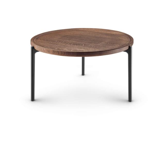 Savoye lounge table - Ø60 cm - 42 cm - Smoked oak