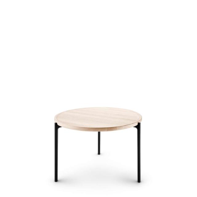 SAVOYE table - Oak nature white oiled - ø60x42 cm
