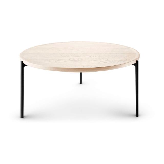 Savoye lounge table - Ø90 cm - 42 cm - White oiled