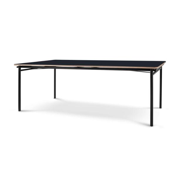 Taffel dining table - Black - 90x200/320 cm