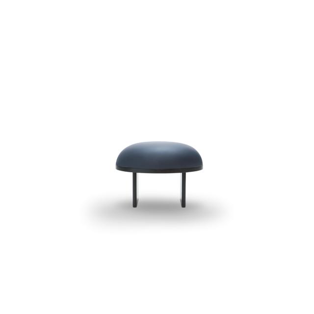 ANZA pouf (Part I/III) - ø65 x H44 cm - Stained Black (on oak) frame