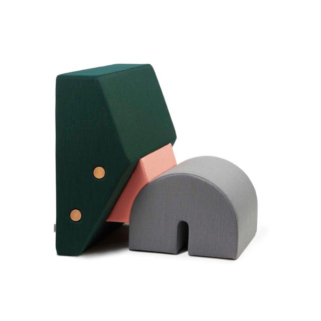 KEYSTONE lounge chair - Green/Pink/Grey