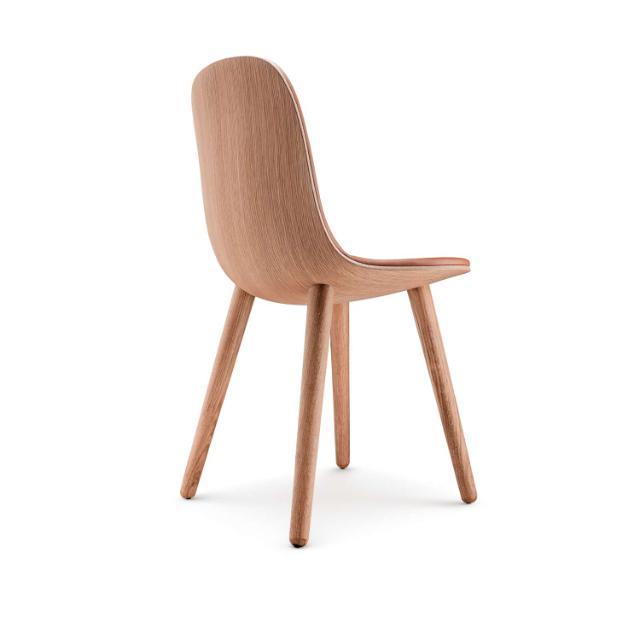 YUUGA dining chair - Nature oak/Cognac leather