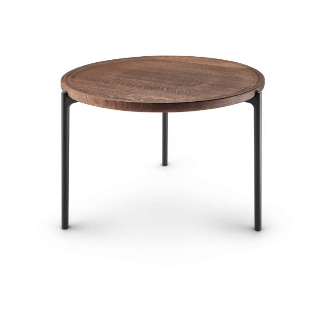 Savoye lounge table - Ø60 cm - 42 cm - Smoked oak