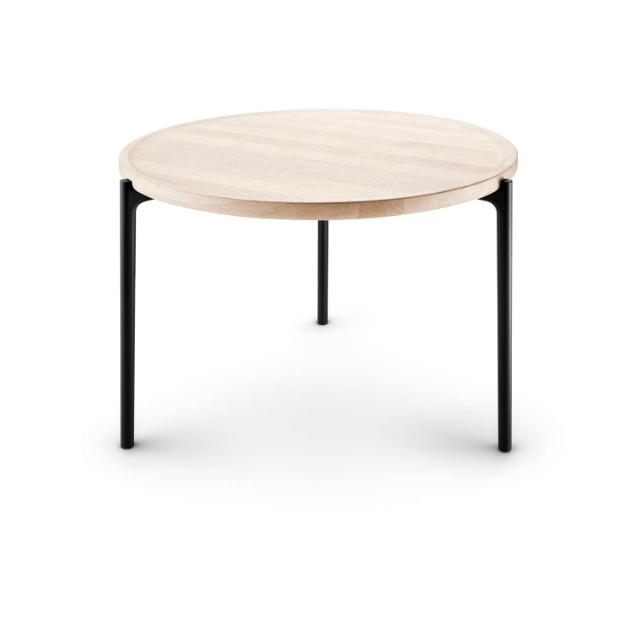 Savoye lounge table - Ø60 cm - 42 cm - White oiled