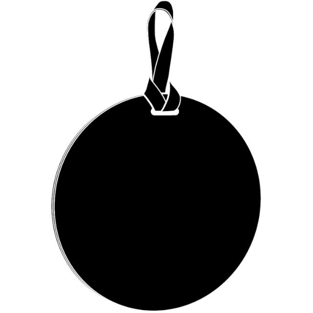 Rope Spejl - Ø50 cm - med læderstrop