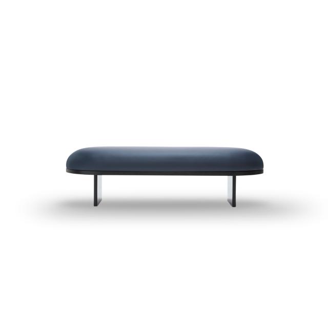 ANZA 160 bench - L160 x W65 x H44 cm - Stained Black (on oak) frame