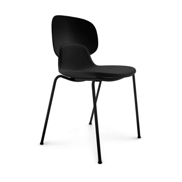 Combo halvpolstret skalstol - Sort