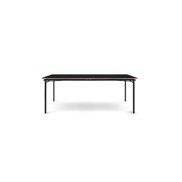 Taffel dining table - Black - 90x200/320 cm