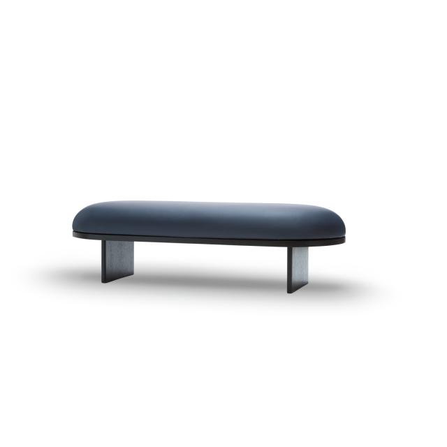 ANZA 160 bench - L160 x W65 x H44 cm - Stained Black (on oak) frame