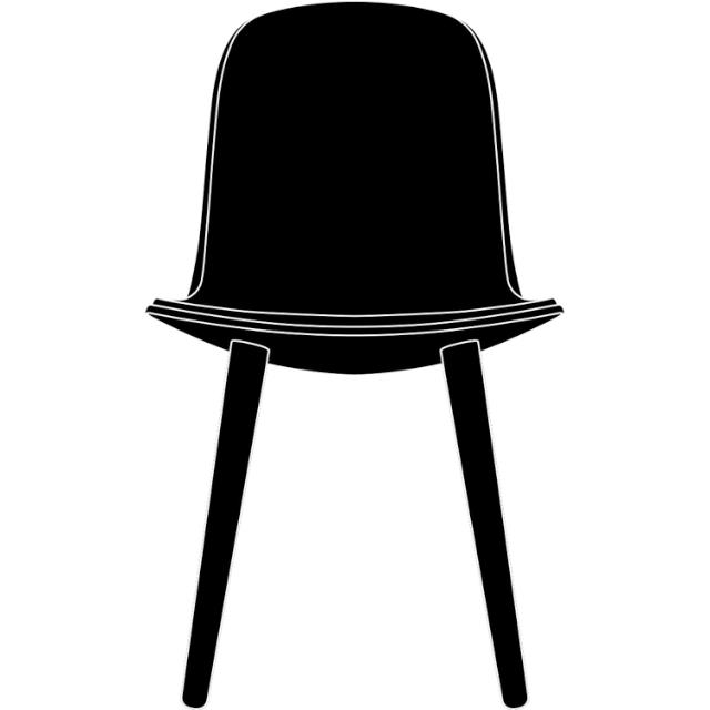 YUUGA dining chair - Smoked oak/Black leather